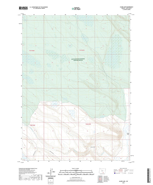 Alger Lake Oregon US Topo Map Image