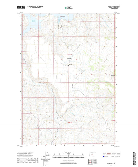 Alkali Flat Oregon US Topo Map Image