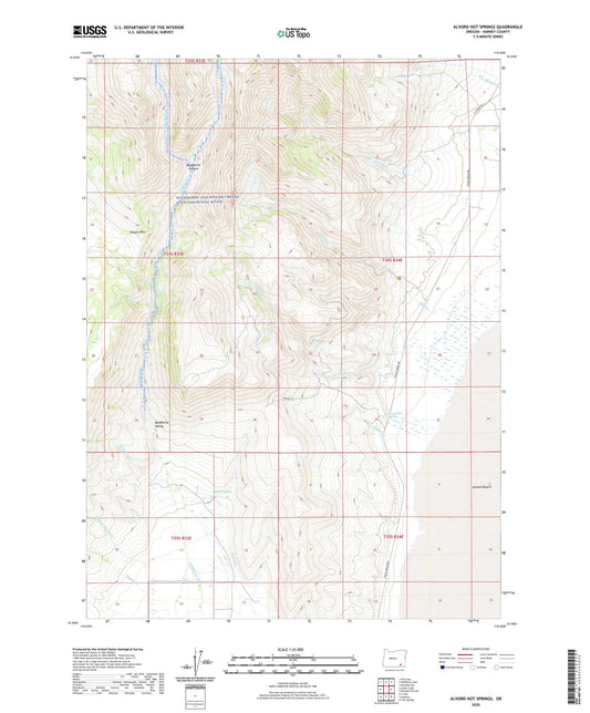 Alvord Hot Springs Oregon US Topo Map Image