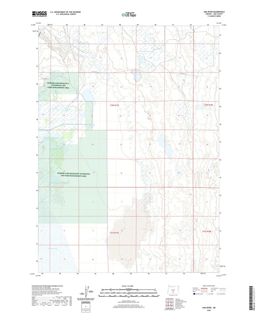 Ana River Oregon US Topo Map Image