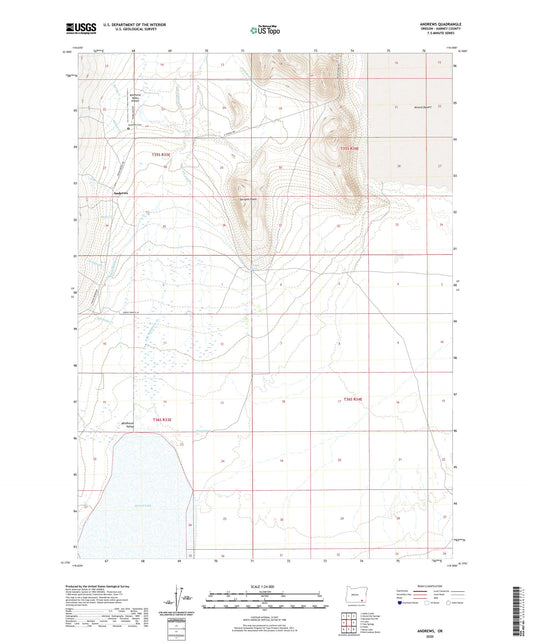 Andrews Oregon US Topo Map Image