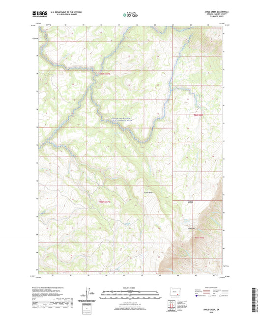Ankle Creek Oregon US Topo Map Image
