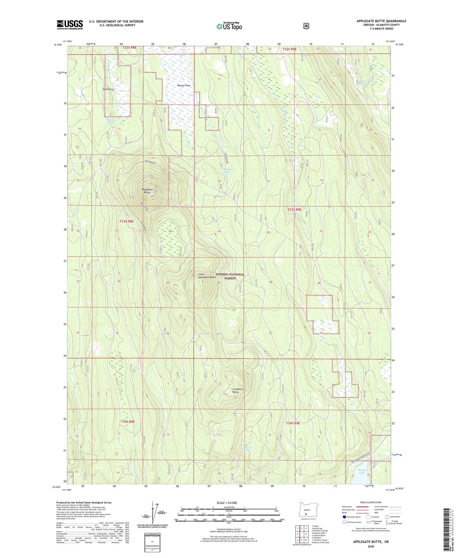 Applegate Butte Oregon US Topo Map – MyTopo Map Store
