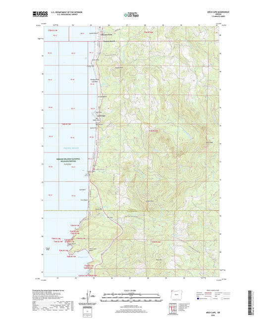 Arch Cape Oregon US Topo Map Image