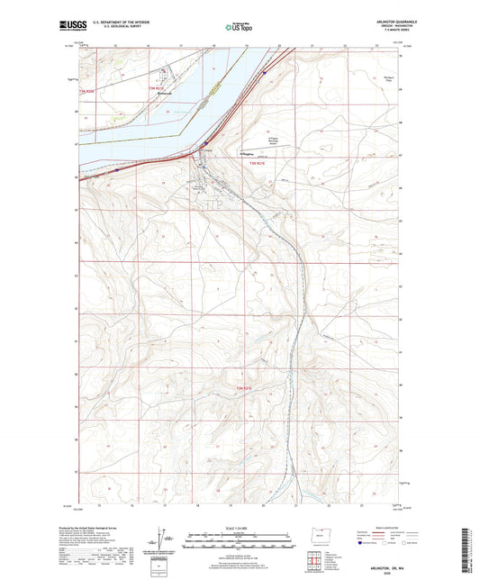 Arlington Oregon US Topo Map Image