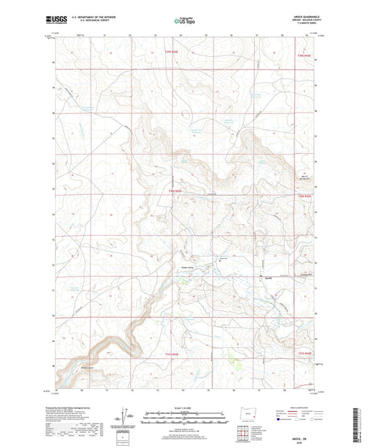 Arock Oregon US Topo Map Image