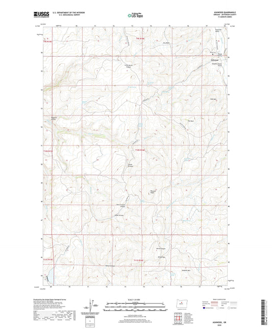 Ashwood Oregon US Topo Map Image