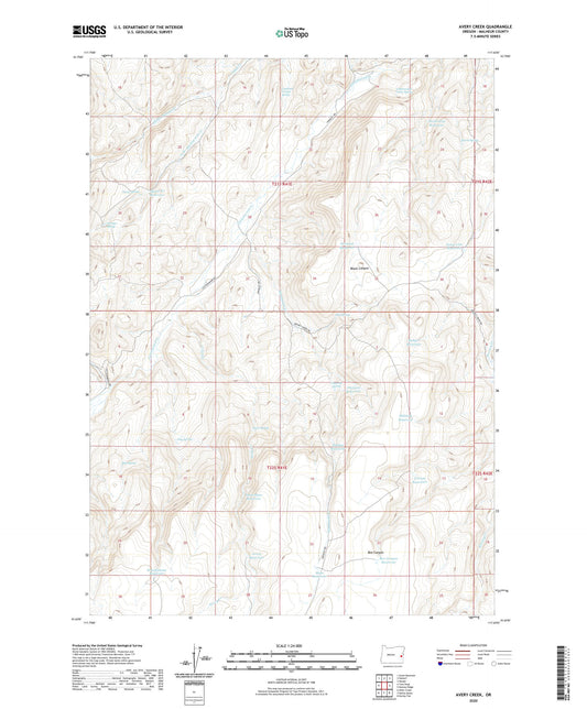 Avery Creek Oregon US Topo Map Image