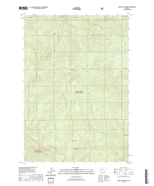 Bagby Hot Springs Oregon US Topo Map Image