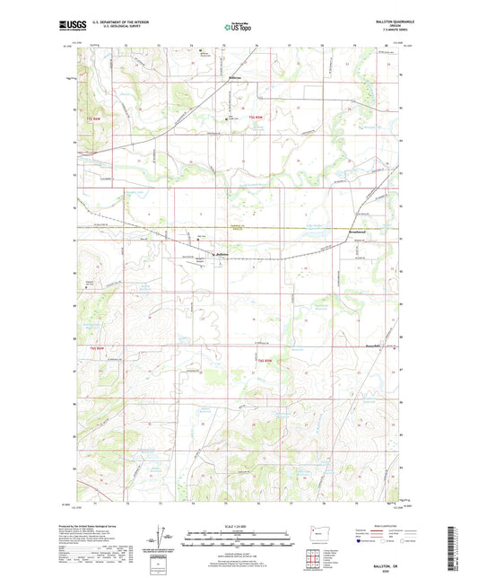 Ballston Oregon US Topo Map Image