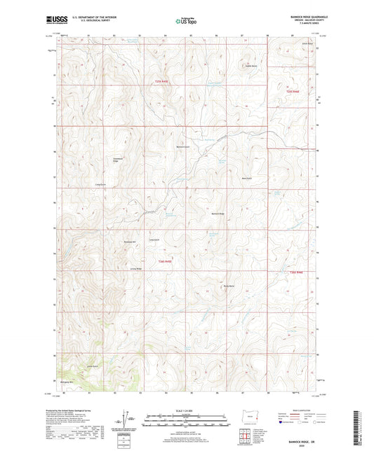 Bannock Ridge Oregon US Topo Map Image
