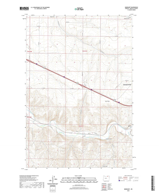 Barnhart Oregon US Topo Map Image