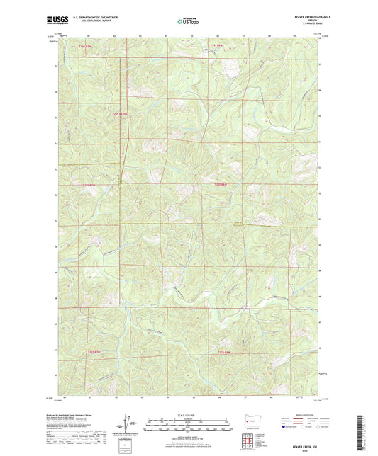 Beaver Creek Oregon US Topo Map Image