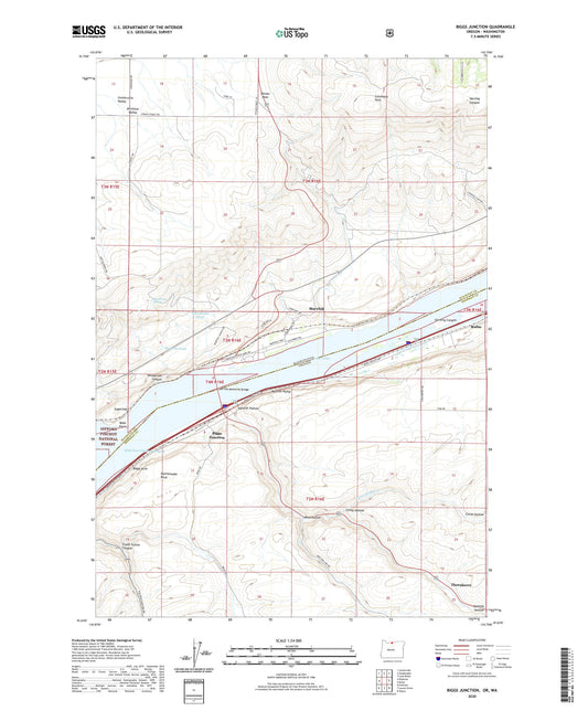 Biggs Junction Oregon US Topo Map Image