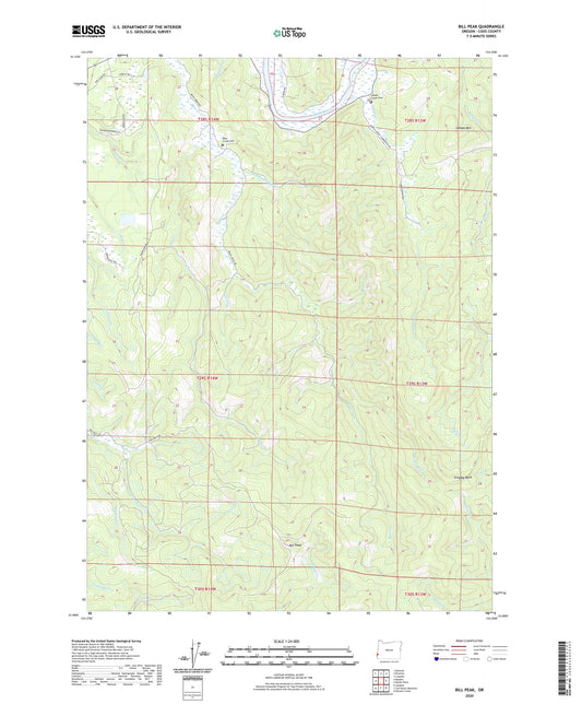 Bill Peak Oregon US Topo Map Image