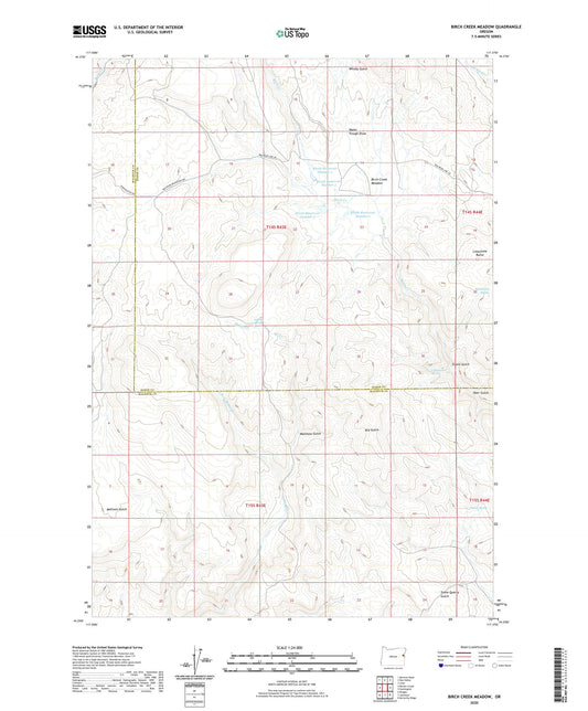 Birch Creek Meadow Oregon US Topo Map Image