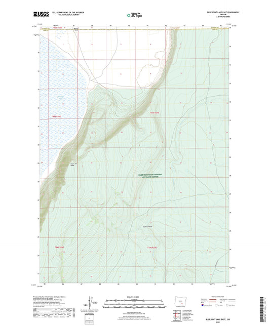 Bluejoint Lake East Oregon US Topo Map Image