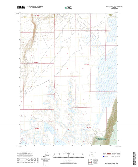 Bluejoint Lake West Oregon US Topo Map Image