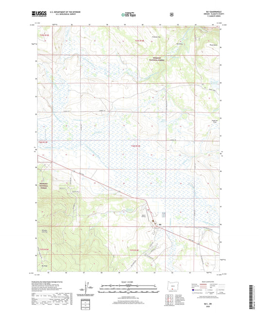 Bly Oregon US Topo Map Image