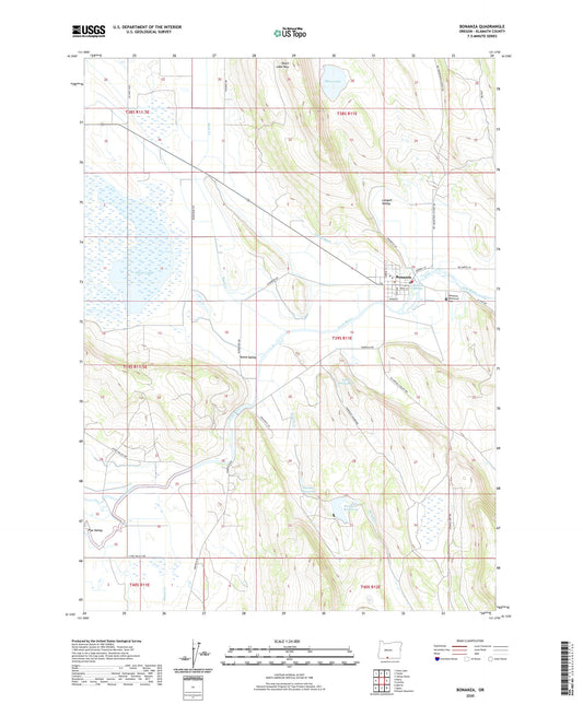 Bonanza Oregon US Topo Map Image