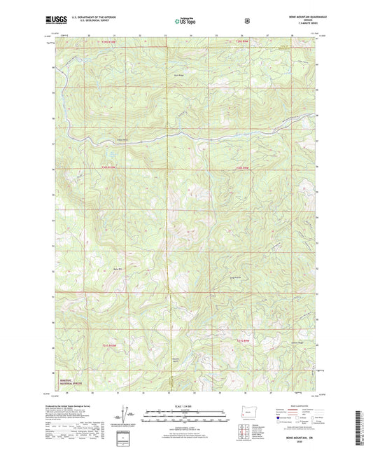 Bone Mountain Oregon US Topo Map Image