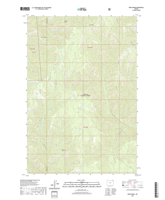 Bone Spring Oregon US Topo Map Image