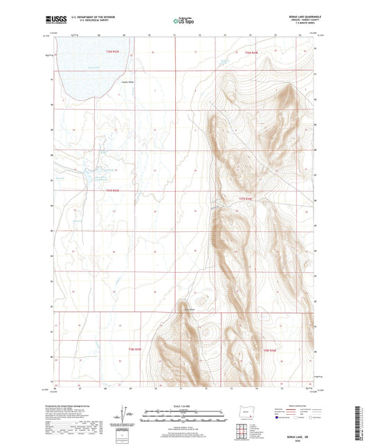 Borax Lake Oregon US Topo Map Image
