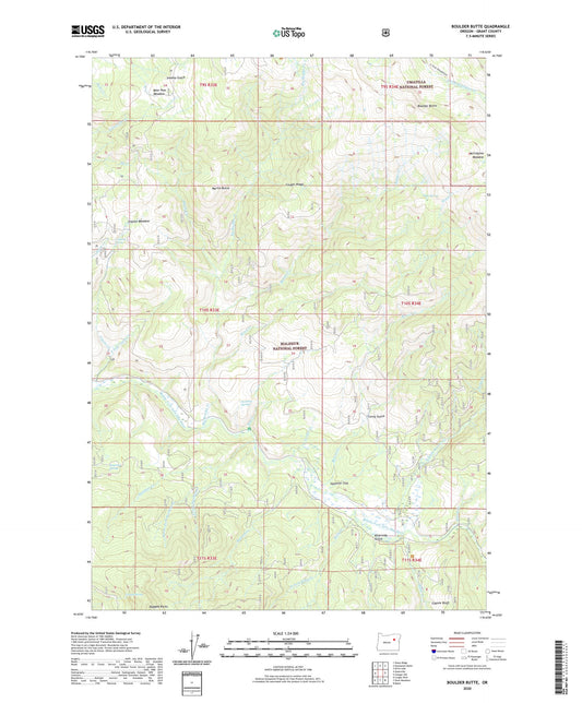 Boulder Butte Oregon US Topo Map Image