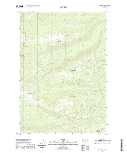 Boulder Lake Oregon US Topo Map Image