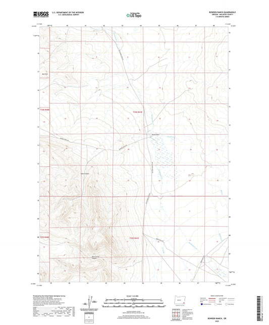 Bowden Ranch Oregon US Topo Map Image