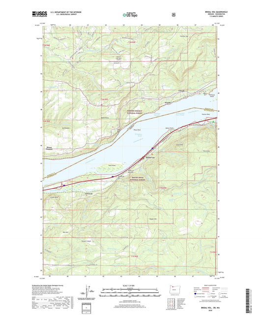 Bridal Veil Oregon US Topo Map Image