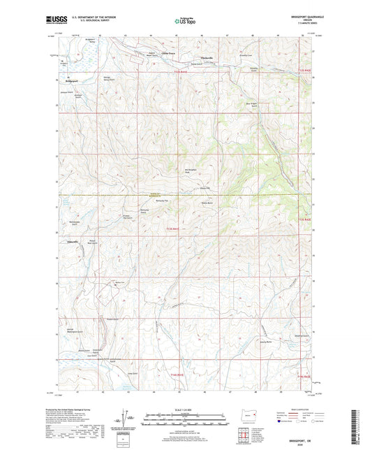 Bridgeport Oregon US Topo Map Image