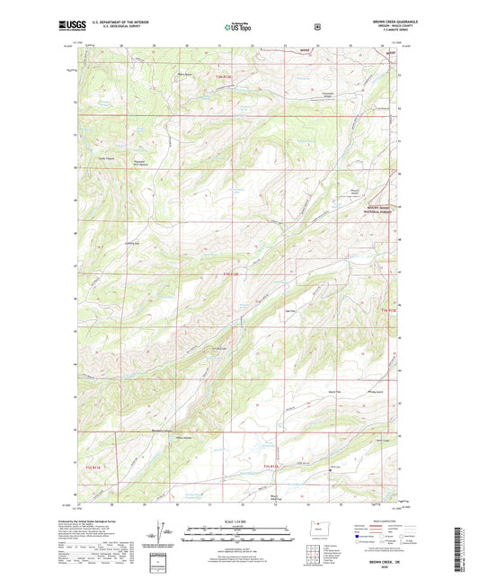 Brown Creek Oregon US Topo Map Image