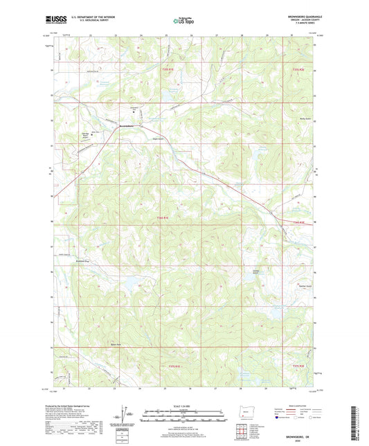 Brownsboro Oregon US Topo Map Image