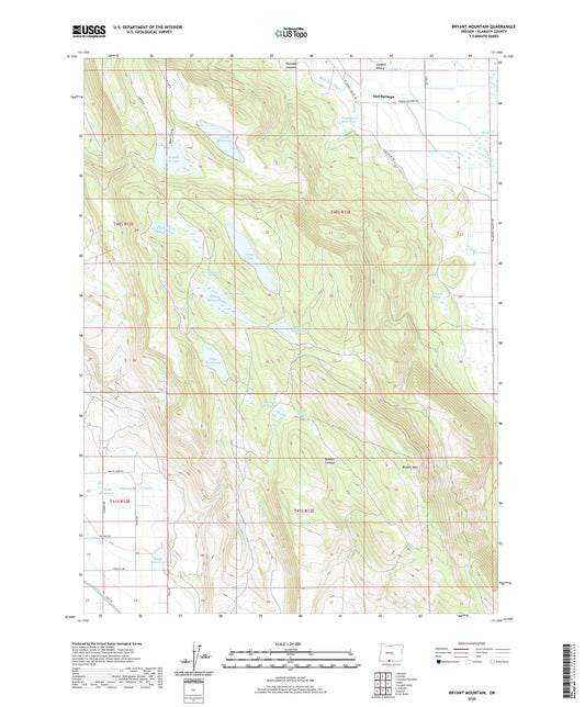 Bryant Mountain Oregon US Topo Map Image