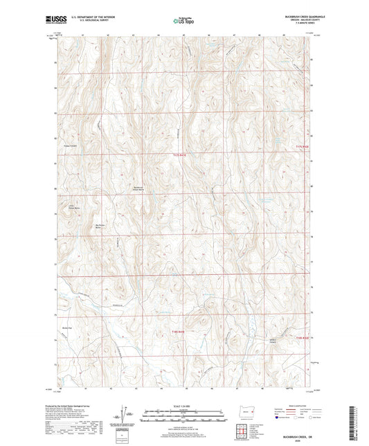 Buckbrush Creek Oregon US Topo Map Image