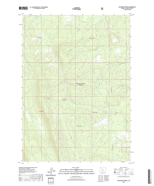 Buckhorn Springs Oregon US Topo Map Image