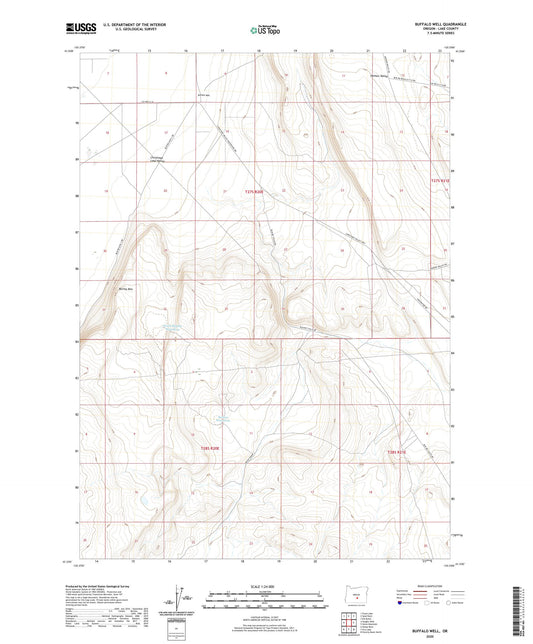 Buffalo Well Oregon US Topo Map Image