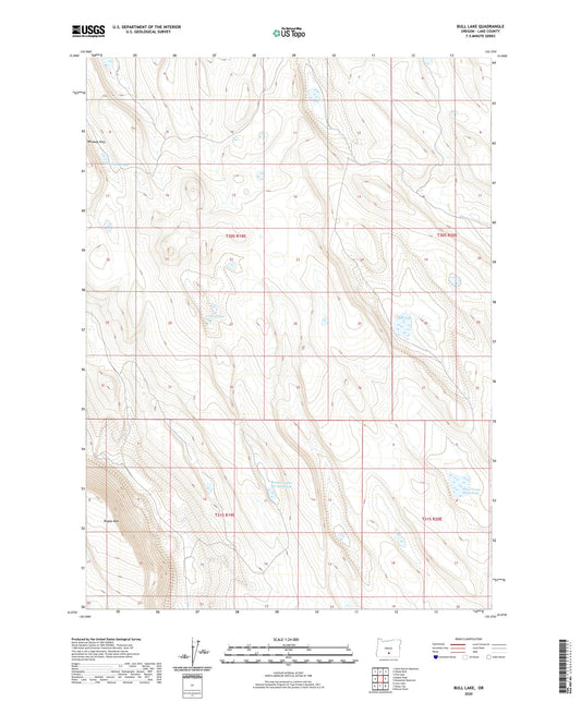 Bull Lake Oregon US Topo Map Image