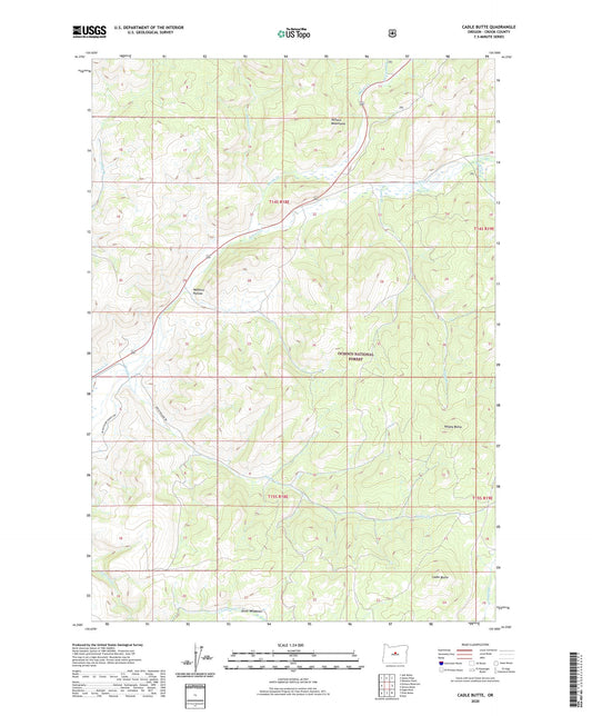 Cadle Butte Oregon US Topo Map Image