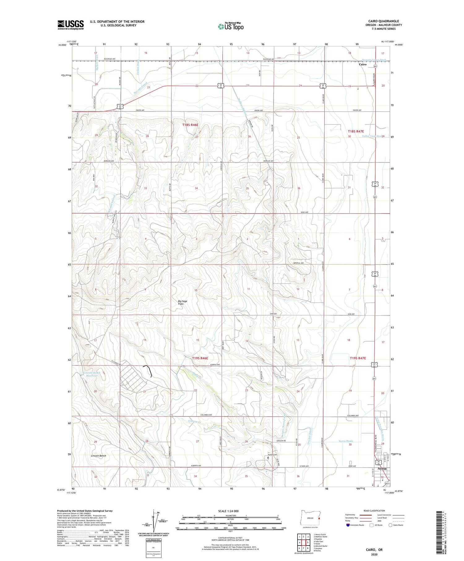 Cairo Oregon US Topo Map Image