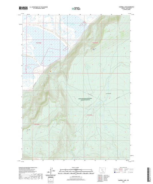Campbell Lake Oregon US Topo Map Image