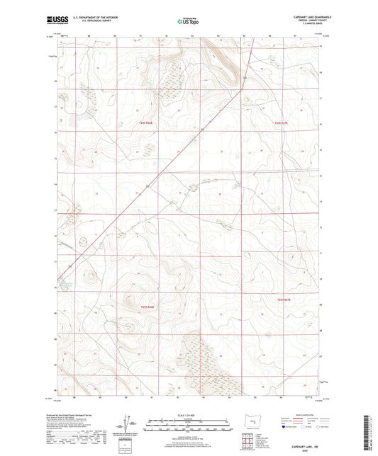 Capehart Lake Oregon US Topo Map Image