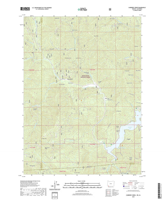 Carberry Creek Oregon US Topo Map Image