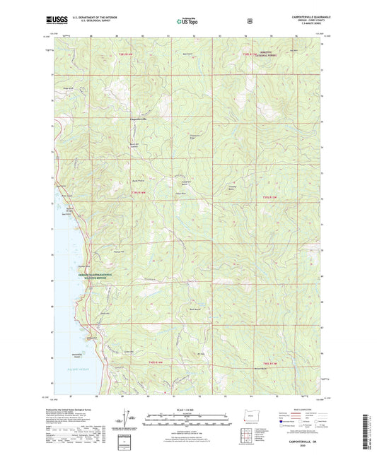 Carpenterville Oregon US Topo Map Image