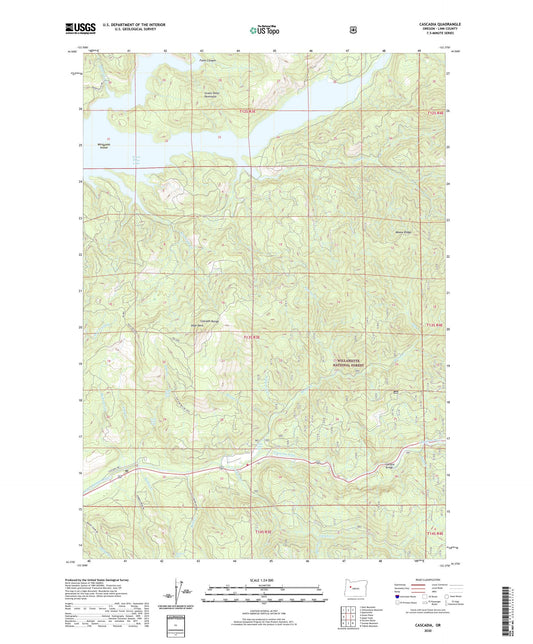 Cascadia Oregon US Topo Map Image