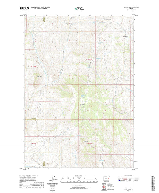 Castle Rock Oregon US Topo Map Image