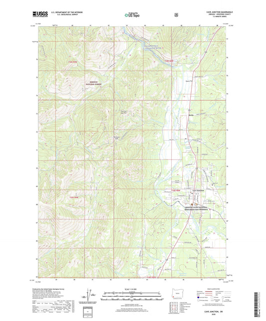 Cave Junction Oregon US Topo Map Image