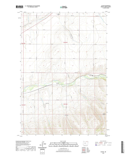 Cayuse Oregon US Topo Map Image
