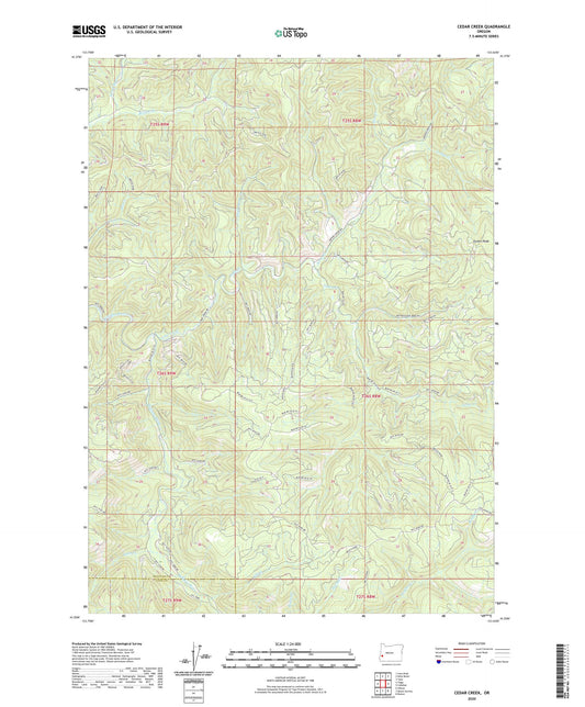 Cedar Creek Oregon US Topo Map Image